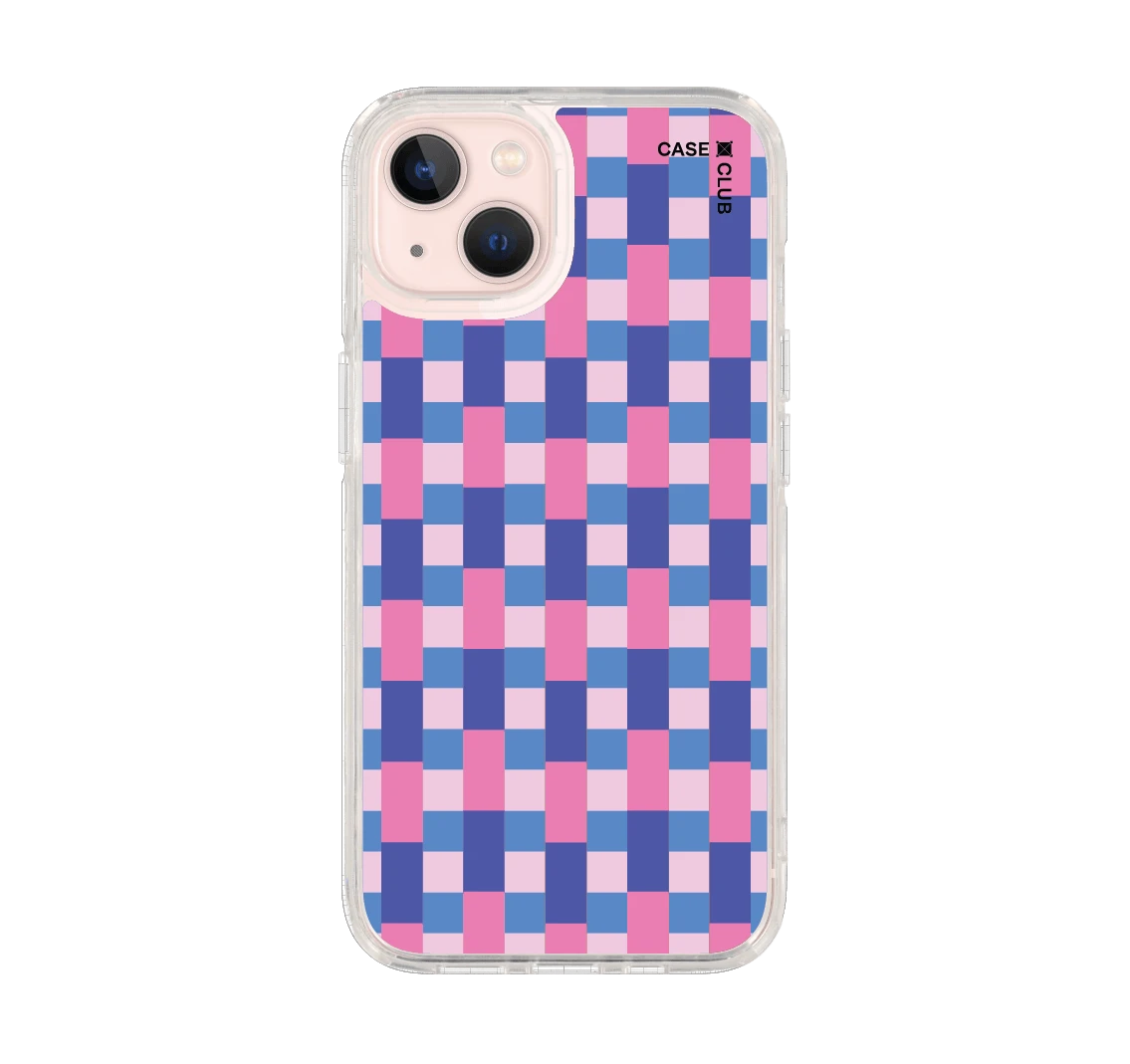 blue & pink multi color tile